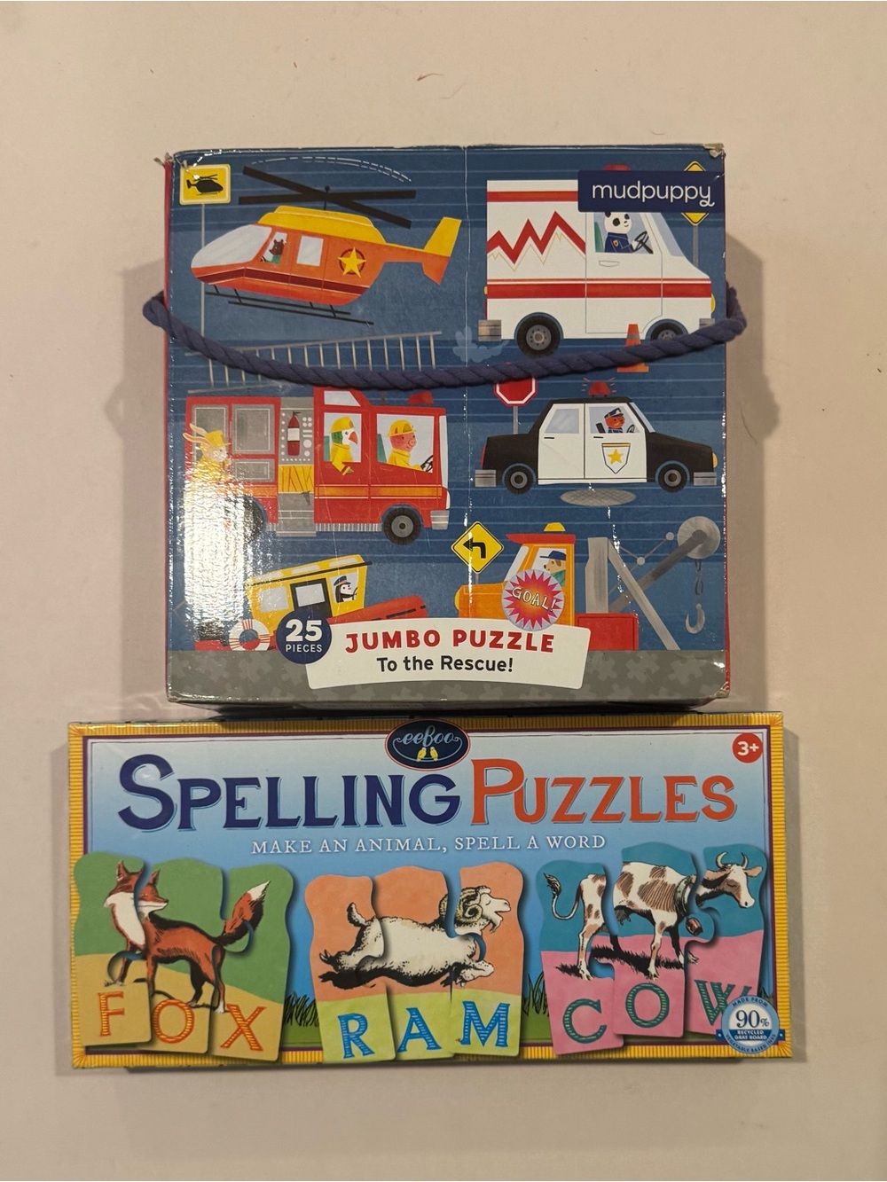 Mudpuppy Jumbo Puzzle & Spelling Puzzles Set